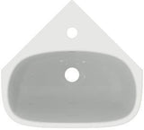IDEAL STANDARD Eck-Waschtisch i.life A 450x410mm Weiß – 1 Hahnloch, mit Überlauf