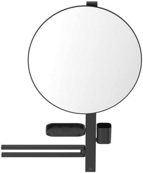 Ideal Standard Beauty Bar Accessoires-Kombi Alu+ L800 mit Kosmetikspiegel Ø508 mm Silver