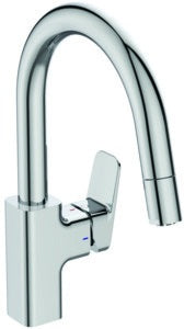 IDEAL STANDARD Ceraplan Küchenarmatur ausziehbar 216 mm hoher Rohrauslauf Niederdruck Chrom
