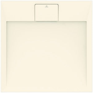 Ideal Standard Ultra Flat S i.life Quadrat-Brausewanne 700x700x30 mm Carraraweiß – Mineralguss mit Rutschhemmung