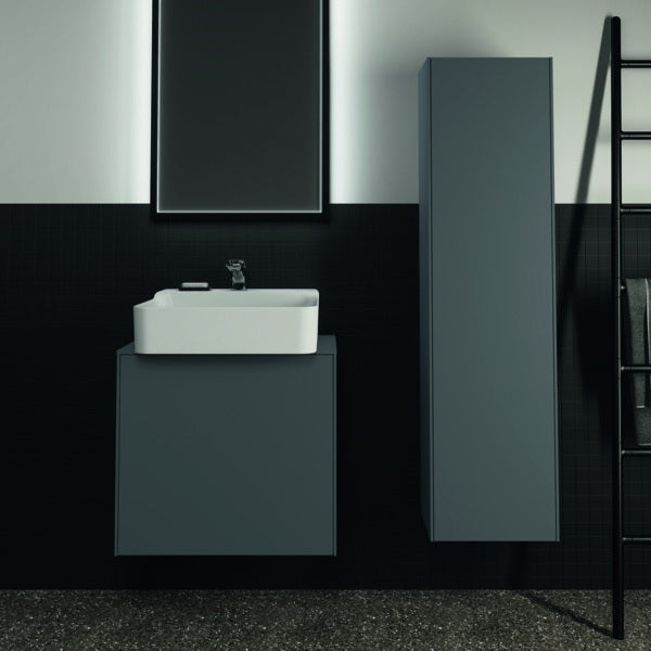 IDEAL STANDARD Halbhochschrank Conca, 1 Tür, Eiche geflammt, 370x250x1400 mm, Anschlag links/rechts