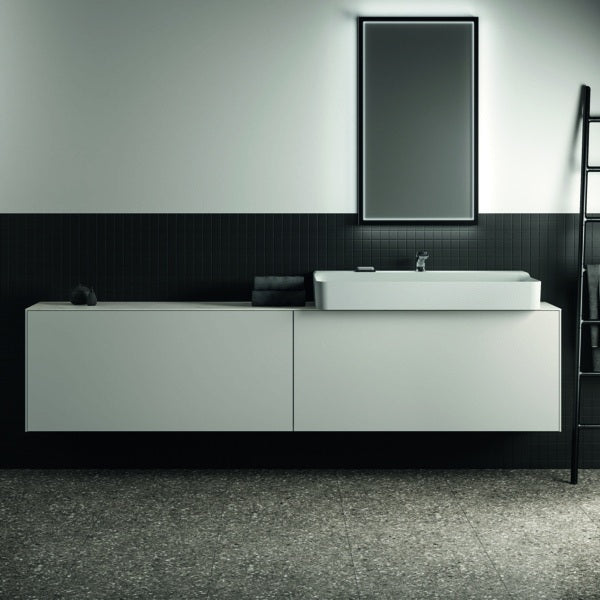 Ideal Standard Waschtischplatte Conca aus Keramik 2385x373x6 mm in Pietra Grau