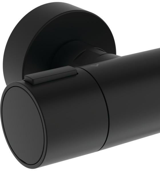 IDEAL STANDARD Ceratherm Alu+ Brausegarnitur 600 mm mit Thermostat, Handbrause 2-Funktion und Seifenschale
