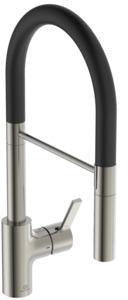 IDEAL STANDARD Gusto Semi-Pro Küchenarmatur 225 mm 2-Funktionsbrause Silver Storm