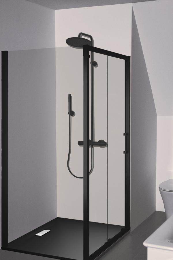 Ideal Standard Ablaufdeckel Ultra Flat New Schwarz – Flache Ablaufabdeckung für Duschwannen