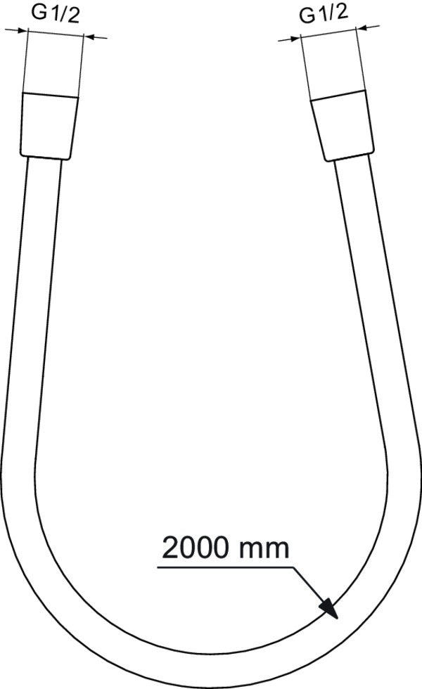 Ideal Standard Idealrain Idealflex Brauseschlauch 1500 mm Chrom – Kunststoff, 1/2 Zoll Innengewinde