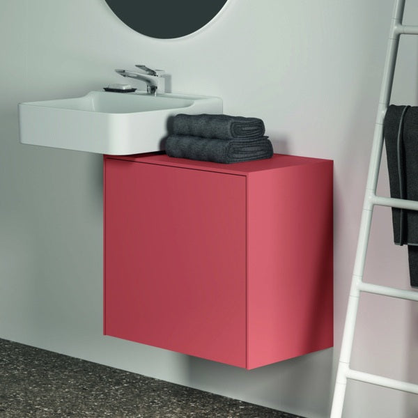 Ideal Standard Conca Waschtischunterschrank 602 mm, 1 Auszug, Push-Open, Weiß – ohne Ausschnitt