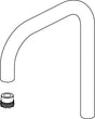 IDEAL STANDARD Rohrauslauf Ceraplan III 160 mm Chrom für Waschtischarmatur