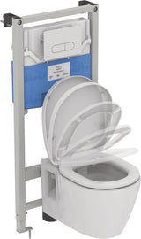 Ideal Standard ProSys WC-Element Komplettset mit RimLS WC, IP Connect und Betätigungsplatte Oleas M1 Weiß