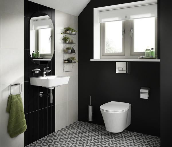 Ideal Standard Handwaschbecken Connect Air 400x350x150 mm Weiß mit Überlauf und 1 Hahnloch