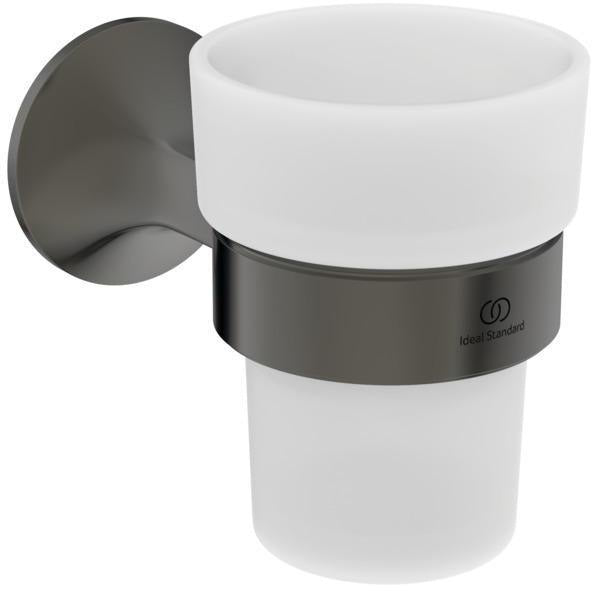 IDEAL STANDARD Zahnputzbecher La Dolce Vita Silver Storm – Wandhängend, Edelstahl matt, 1 Becher