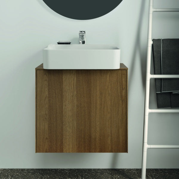 Ideal Standard Conca Waschtischunterschrank Eiche geflammt 602 mm mit Auszug und Push-Open