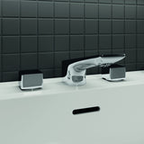 Ideal Standard Conca 3-Loch-Waschtischarmatur Brushed Gold mit Ablaufgarnitur, Ausladung 133 mm