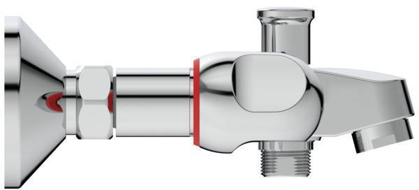 IDEAL STANDARD Alpha Badearmatur Zweigriff Chrom 153 mm Ausladung – Wandmontage
