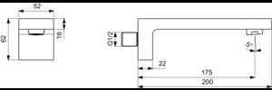 Ideal Standard Extra Wandauslauf 175 mm Chrom – DN 15 mit Luftsprudler