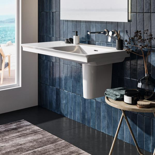 Ideal Standard Möbelwaschtisch La Dolce Vita 1060 mm ohne Hahnloch, mit Überlauf, Ablage links, Weiß