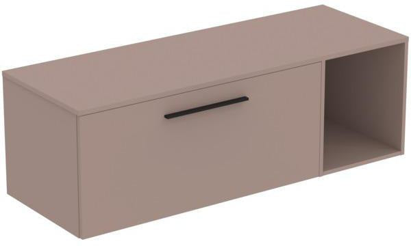 Ideal Standard i.life B Badmöbelset 140 cm – 1 Auszug, 1 offenes Fach, Gr. Schwarz/Weiß matt