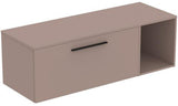 Ideal Standard i.life B Badmöbelset 140 cm – 1 Auszug, 1 offenes Fach, Gr. Schwarz/Weiß matt
