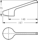 IDEAL STANDARD IS Bügelgriffhebel Retta Ceraplus, L:140 mm, Chrom – Armaturengriff