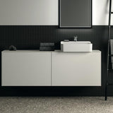 Ideal Standard Waschtischplatte Conca aus Keramik 1587x373x6 mm in Marmor Noir Desir
