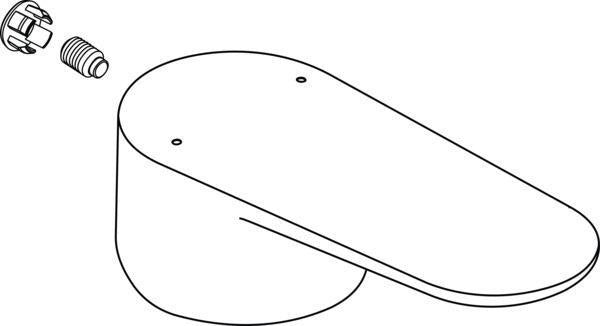 Ideal Standard IS Griff Set ISI-Logo Cerafine O Chrom – Hebelgriff für Armaturen