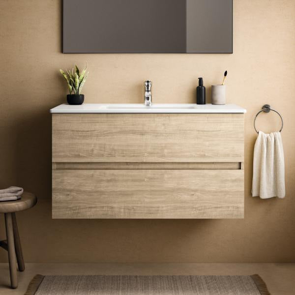 Ideal Standard MWT-Unterschrank Eurovit+ 1000mm, 2 Auszüge, grau lackiert, wandhängend, Softclose