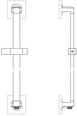 Ideal Standard Archimodule Brausestange 600 mm Chrom – schwenkbarer Brausehalter, verdeckte Montage