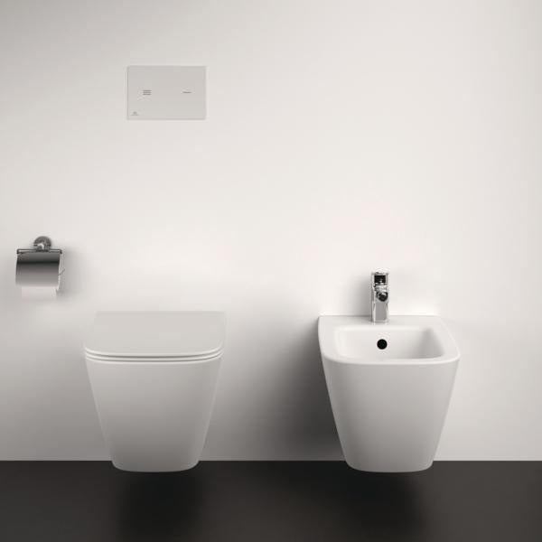 IDEAL STANDARD IOM Papierrollenhalter mit Deckel Chrom, runde Wandmontage, verdeckte Befestigung