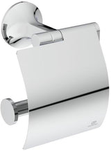 Ideal Standard La Dolce Vita Papierrollenhalter mit Deckel, Edelstahl-Optik, Wandmontage