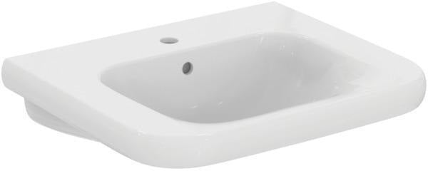 Ideal Standard Contour 21 Waschtisch 650x555mm, 1 Hahnloch, mit Überlauf, unterfahrbar, Weiß