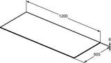 Ideal Standard Conca Waschtischplatte 1202x505x6 mm Keramik Feinsteinzeug Marmor Calacatta
