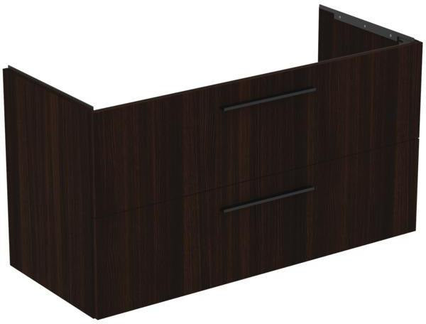 Ideal Standard i.life B Möbelwaschtischunterschrank 1200 mm, 2 Auszüge, Weiß matt, Siphon links