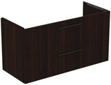 Ideal Standard i.life B Möbelwaschtischunterschrank 1200 mm, 2 Auszüge, Weiß matt, Siphon links