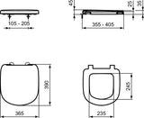 Ideal Standard WC-Sitz Eurovit für Kompakt-WC, Weiß, Duroplast, mit Deckel, 5er-Pack