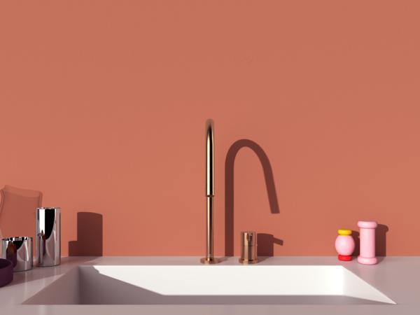 Ideal Standard Gusto Küchenarmatur 243 mm Ausladung Sunset Rose Einhebel-Spültischbatterie