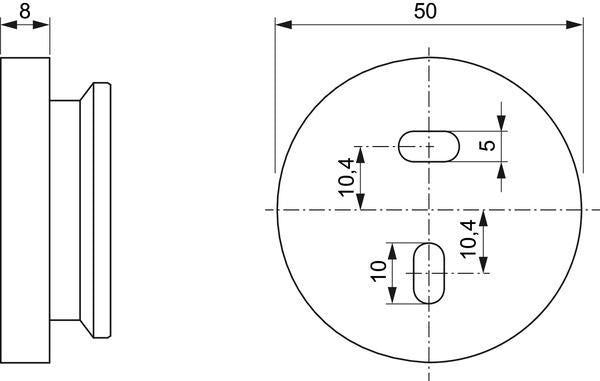 Ideal Standard IS Fliesenausgleich für Ceratherm T Duschsysteme, 8 mm, Chrom