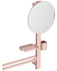 Ideal Standard Alu+ Accessoires-Kombi M700 mit Kosmetikspiegel 328 mm in Rosé – Beauty Bar