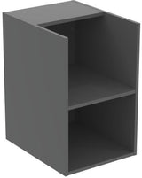 Ideal Standard i.life B Möbel-Set 120 cm – 2 Auszüge, 2 offene Fächer, Schwarz Weiß matt