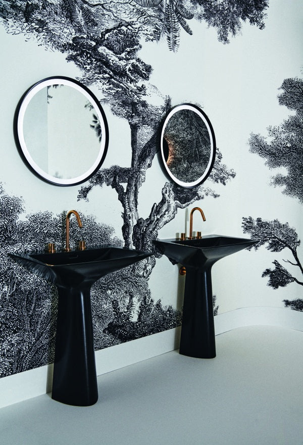 Ideal Standard Joy 3-Loch Waschtischarmatur in Brushed Gold mit Ablaufgarnitur, 127 mm Ausladung