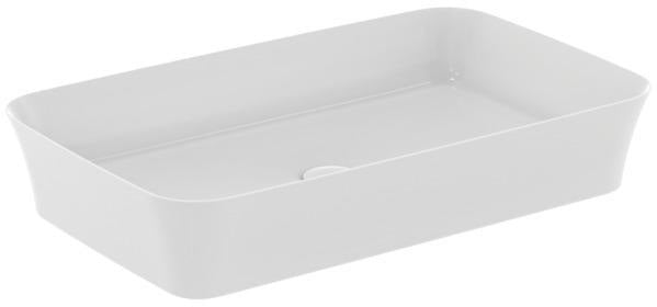 IDEAL STANDARD Ipalyss Schale 650x400x120 mm Seidenweiß – Aufsatzwaschtisch ohne Hahnloch & Überlauf