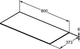 Ideal Standard Waschtischplatte Conca Keramik 802x373x6 mm Marmor Calacatta