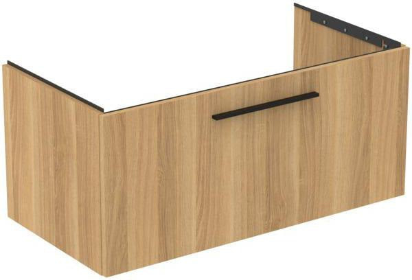 Ideal Standard i.life B Badmöbelset 140 cm – 1 Auszug, 1 offenes Fach, Gr. Schwarz/Weiß matt