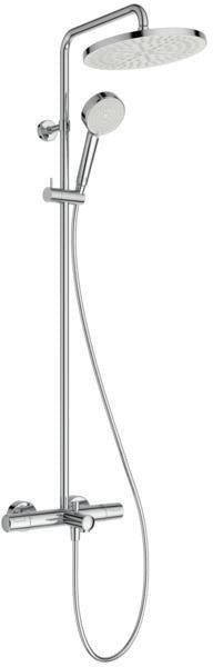 IDEAL STANDARD Duschsystem Ceratherm T25 mit Badethermostat, runder Kopfbrause und Handbrause in Chrom