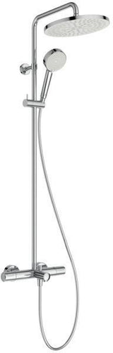 IDEAL STANDARD Duschsystem Ceratherm T25 mit Badethermostat, runder Kopfbrause und Handbrause in Chrom