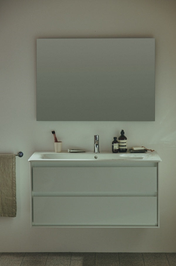 Ideal Standard Möbelwaschtisch Connect Air 1040 mm, 1 Hahnloch, mit Überlauf, Weiß