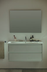 Ideal Standard Möbelwaschtisch Connect Air 1040 mm, 1 Hahnloch, mit Überlauf, Weiß