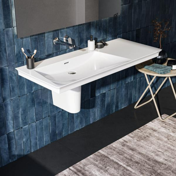 Ideal Standard Möbelwaschtisch La Dolce Vita 1260 mm ohne Hahnloch mit Überlauf, Ablage rechts, Weiß