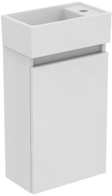 Ideal Standard Eurovit+ Möbelpaket: Handwaschbecken 37 cm + Unterschrank 36 cm mit Tür, Hochglanz grau lackiert