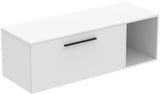 Ideal Standard i.life B Badmöbelset 140 cm – 1 Auszug, 1 offenes Fach, Gr. Schwarz/Weiß matt