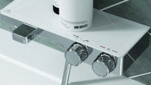 Ideal Standard Badethermostat AP Ceratherm S200 mit Ablage Chrom – Thermostatisch, Zweigriffig, Wandmontage